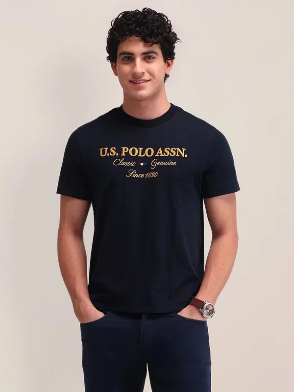US POLO navy cotton t-shirt with logo