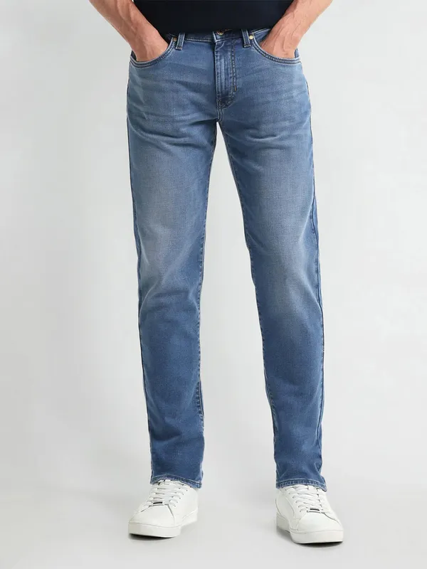 US POLO sky blue washed denim jeans