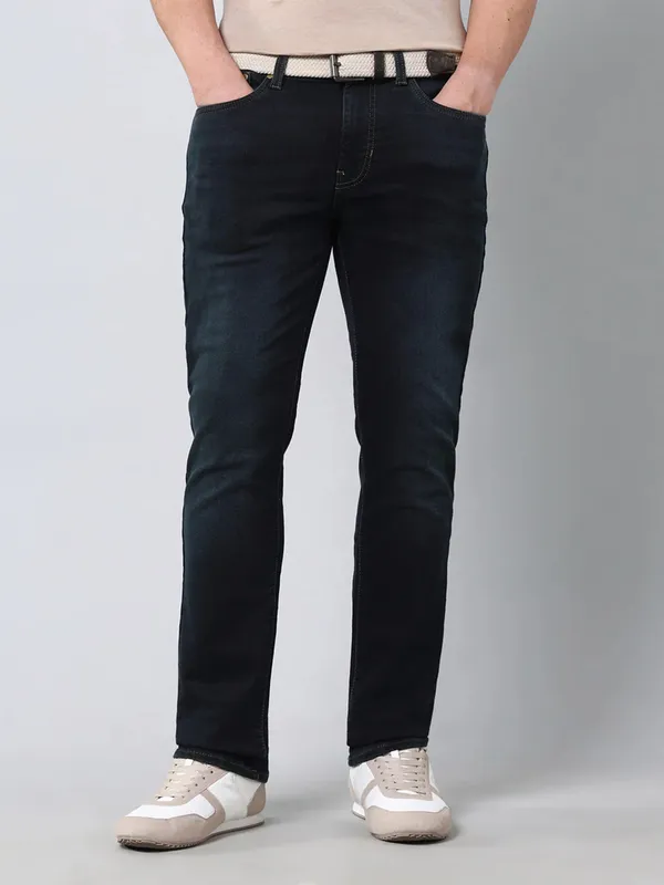 US POLO washed dark blue skinny fit jeans for mens