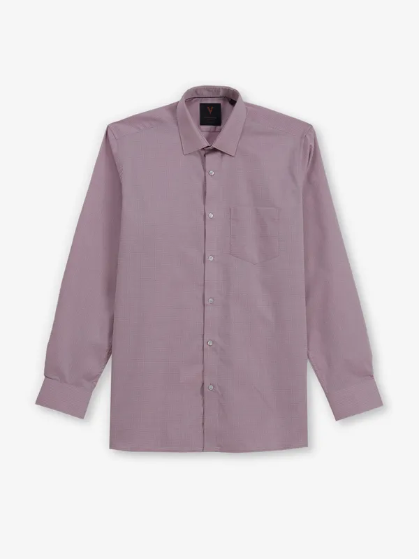 VAN HEUSEN baby pink textured cutaway shirt for men