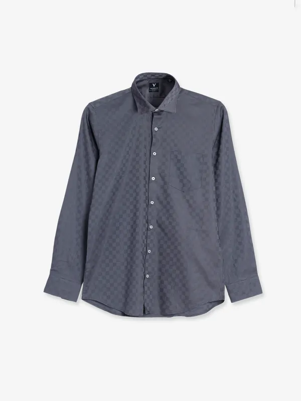 Van Heusen cotton grey full sleeves shirt