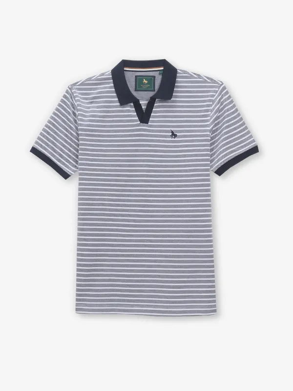 VAN HEUSEN grey stripe t-shirt for men