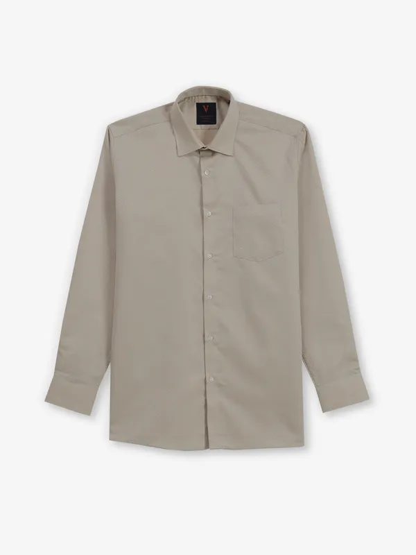 VAN HEUSEN Light yellow textured shirt for men