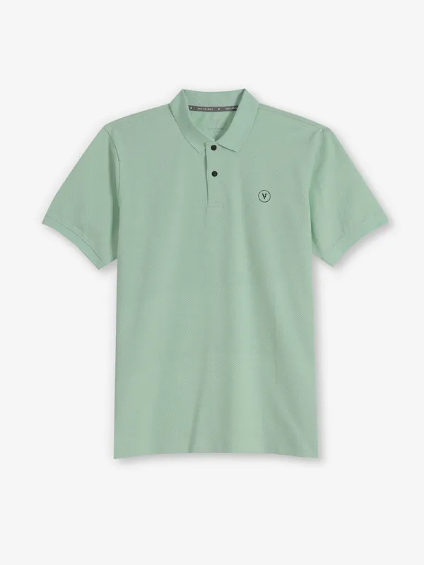 VAN HEUSEN mint green plain cotton t-shirt