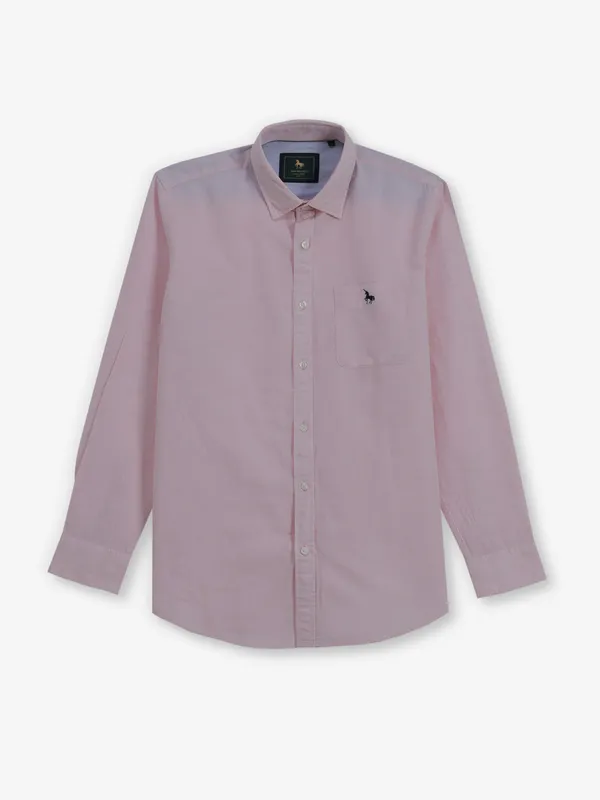 VAN HEUSEN Pink plain shirt for men