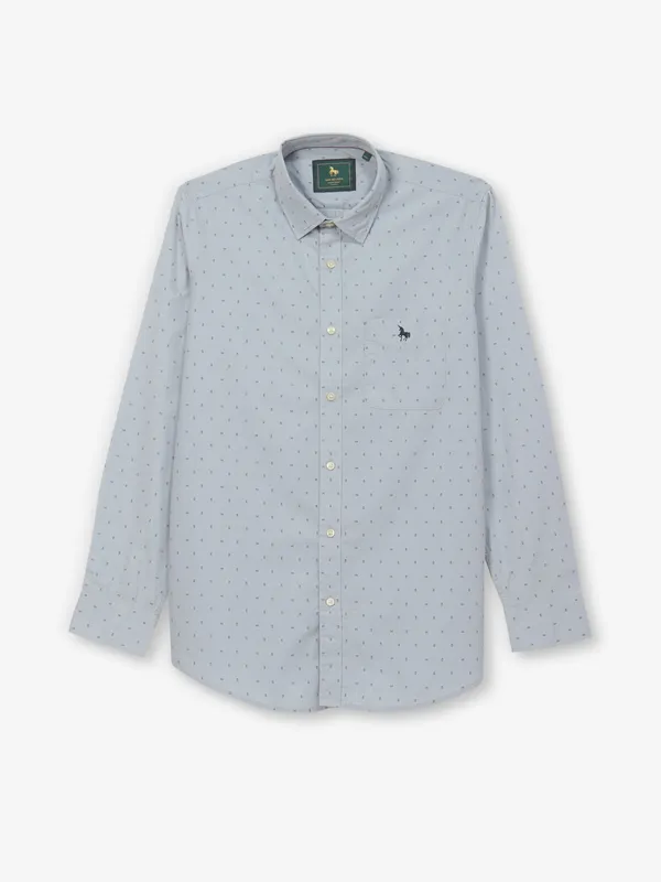 VAN HUESEN blue printed cotton shirt for casual wear