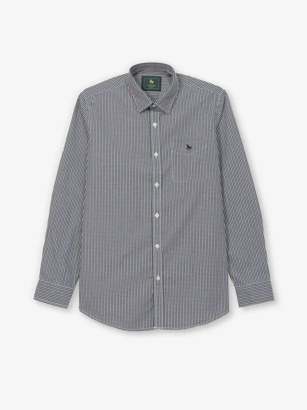 VAN HUESEN multi checks slim fit shirt for men