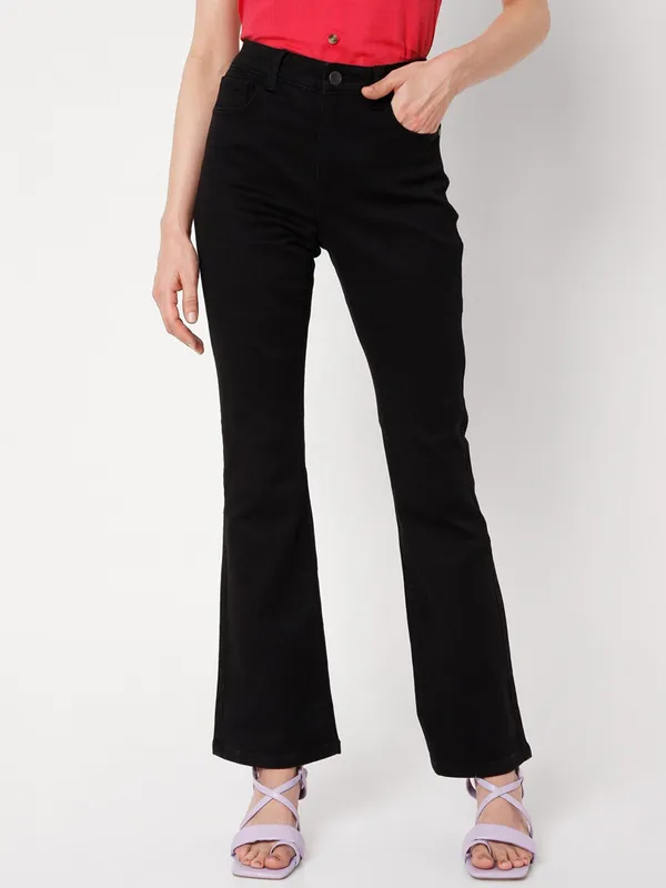 VERO MODA black denim bootcut jeans