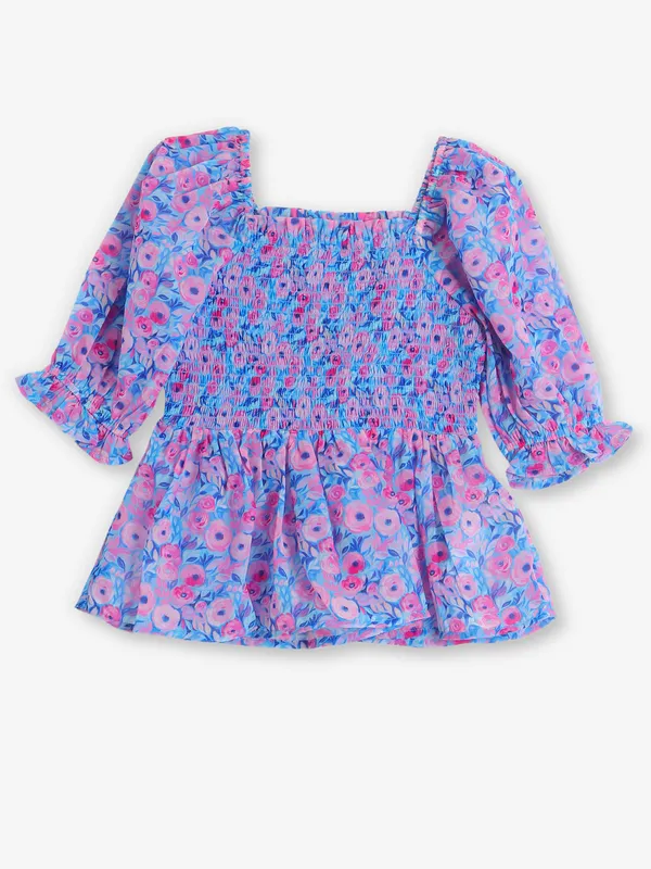 VERO MODA cotton blue printed top