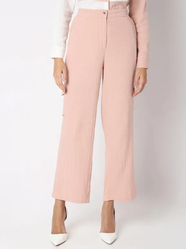 VERO MODA cotton peach trouser