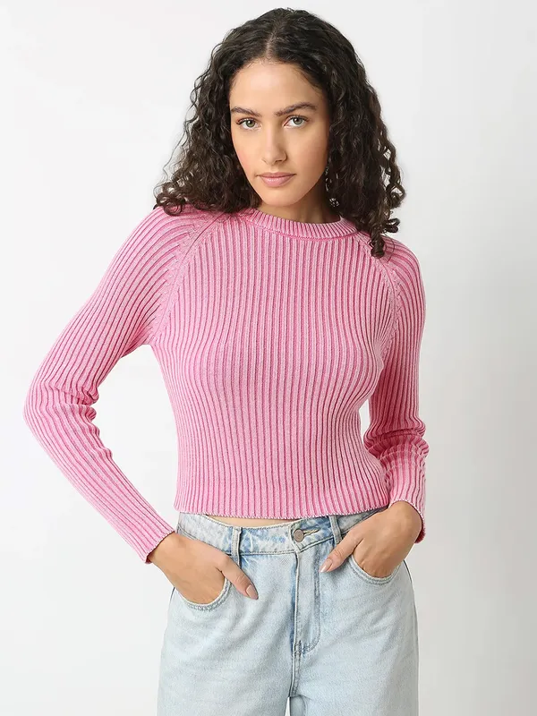 VERO MODA pink kintted top