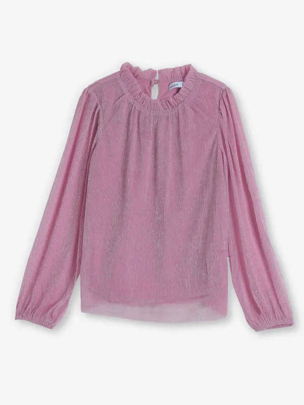 VERO MODA pink lycra full sleeves top