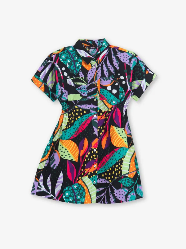 VERO MODA printed multi colour cotton frock