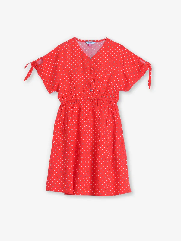 VERO MODA red polka printed dress
