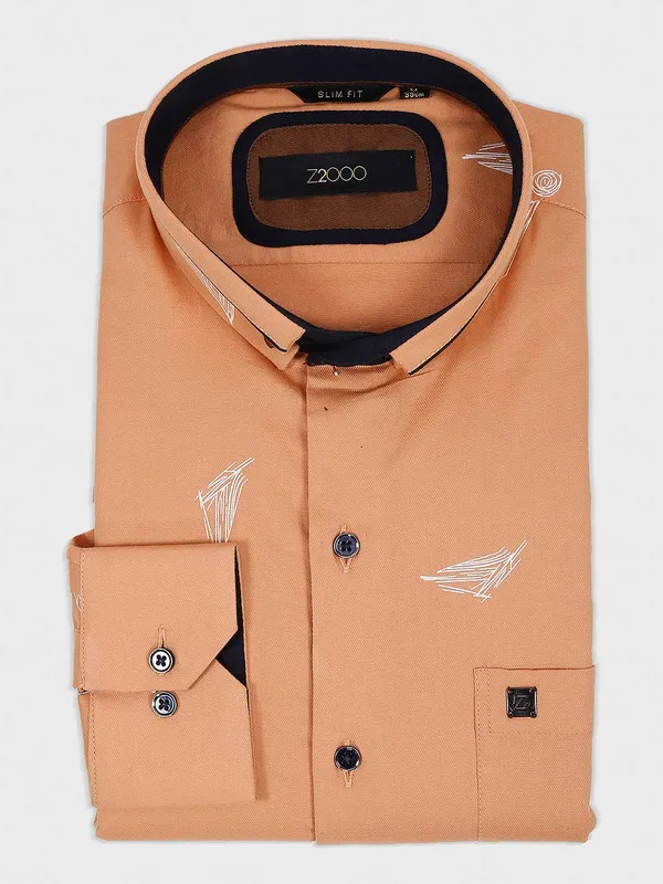 Zillian printed peach colored shirt