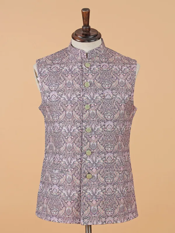 Stunning light purple silk waistcoat