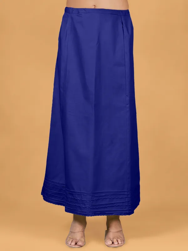 Blue cotton plain petticoat