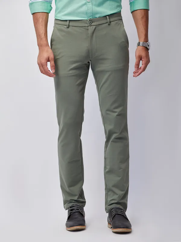 Buy J Hampstead Beige Regular Fit Flat Front Trousers for Mens Online   Tata CLiQ