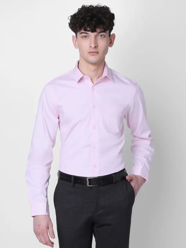 Shop J. Hampstead Men Slim Fit Solid Shirt Online