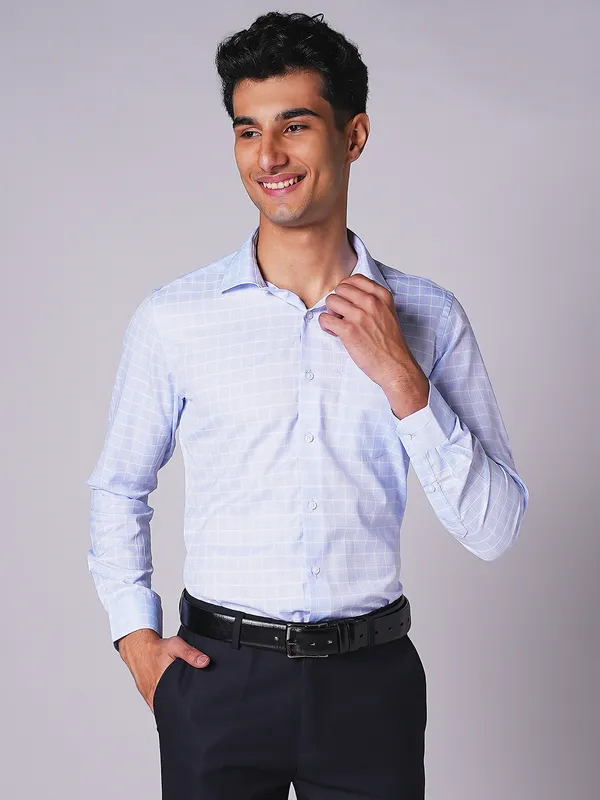 Shop Inspiro Men Slim Fit Checks Formal Shirt...