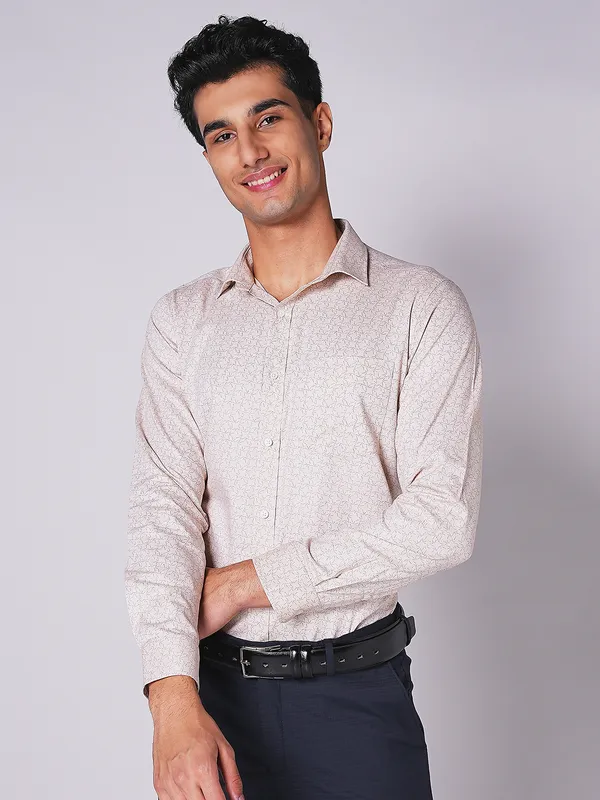 Shop Inspiro Men Slim Fit Print Formal Shirt...