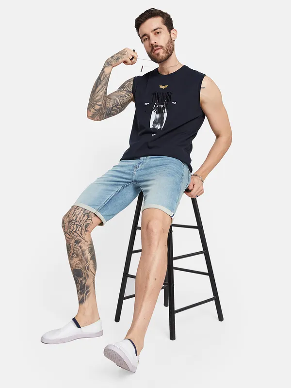 Men's Mid Rise Denim Shorts main image 1