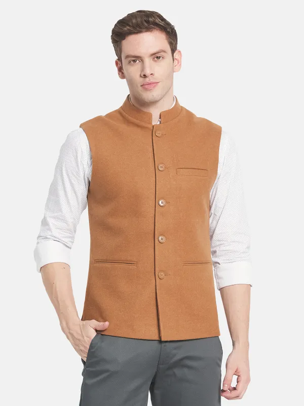 Mens tan outlet waistcoat