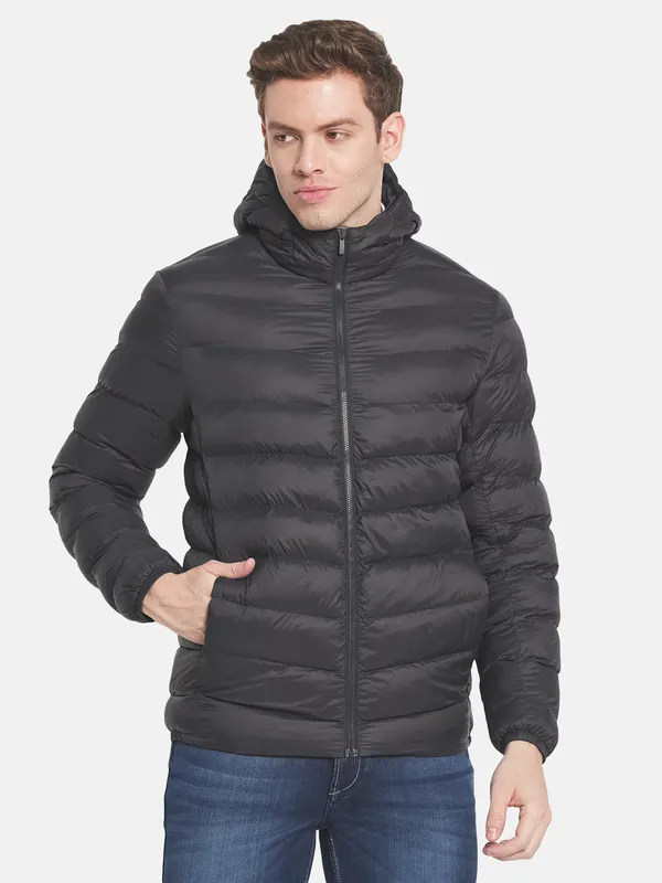 Men Black Puffer Jacket