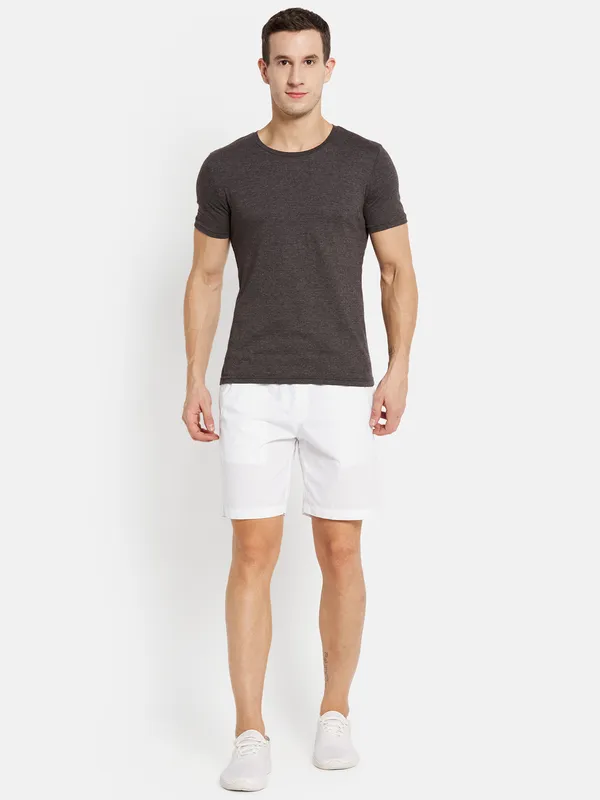 Men White Short