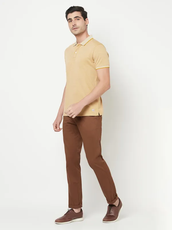 Buy Pesado Men Solid Brown Formal Trousers Online at Best Prices in India -  JioMart.
