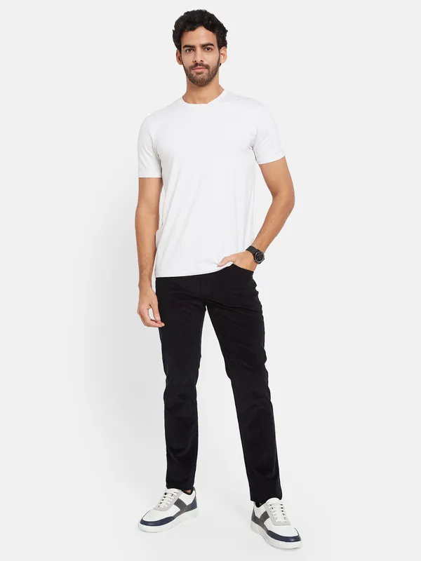 Black shirt blue chinos online