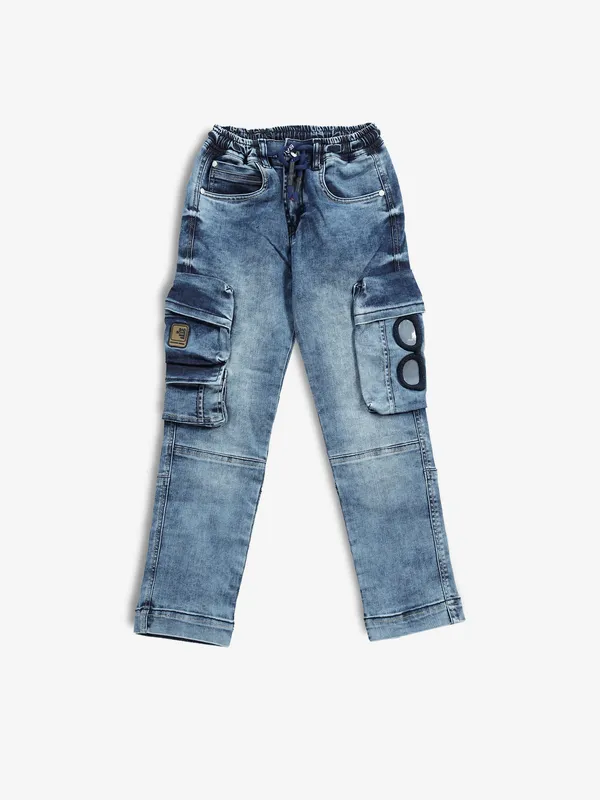 BAD BOYS blue washed cargo jeans-G3-BJE01101 | United States