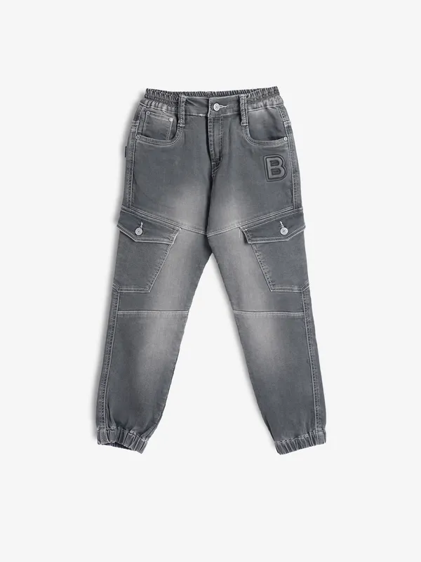 washed denim bad boy jeans