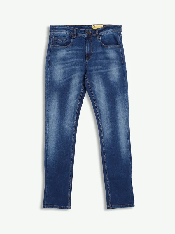 Being Human blue washed jeans with slim fit-G3-MJE4429 United States
