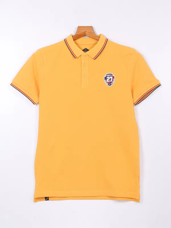 Being Human orange plain cotton t shirt G3 MTS16091 United Kingdom