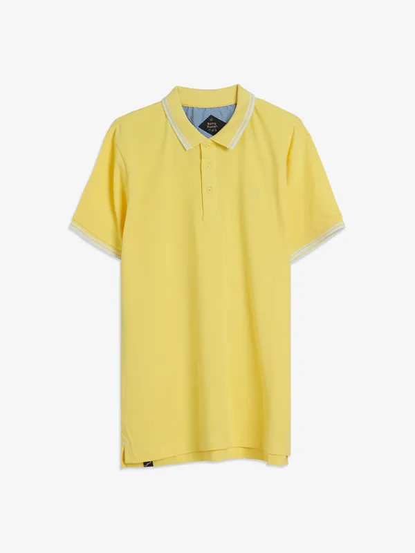 Yellow Regular Fit Men's Polo T-Shirt by Being Human Clothing main image 1