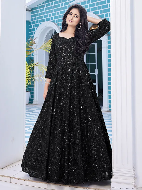 Black gown for girl shop