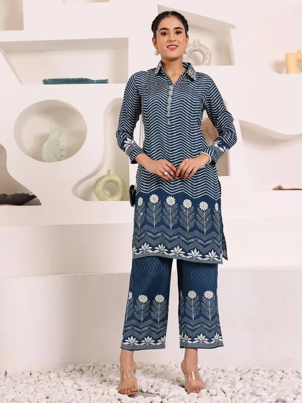 Blue Zigzag CO-ORD Set main image 1