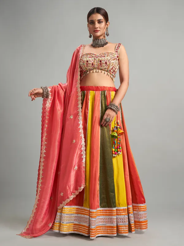 Peach chaniya choli outlet