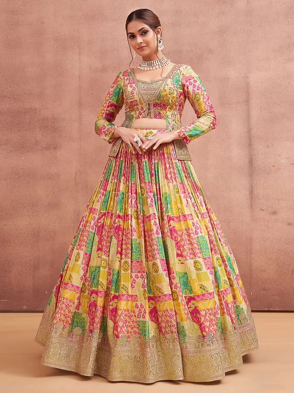 Gorgeous mustard yellow lehenga choli-G3-WLC15607 | Canada