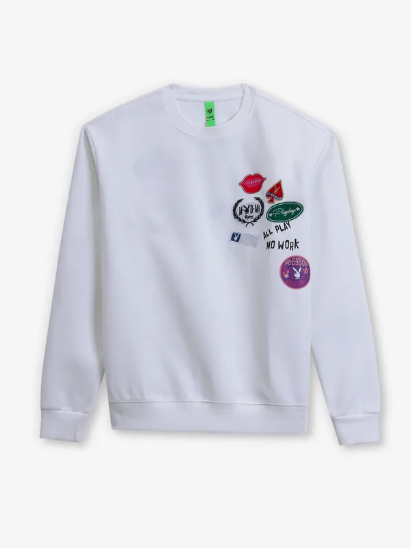 HYBRID printed white cotton t-shirt-G3-MTS20193 Ireland