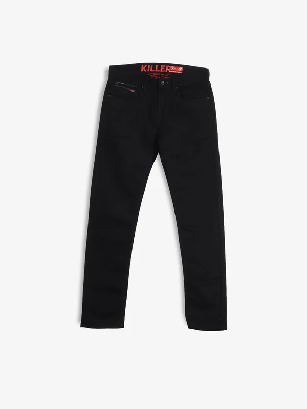 KILLER solid black casual slim fit jeans-G3-MJE5160 Bahrain
