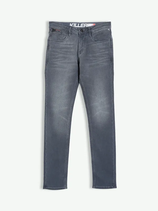Grey Destroyed Skinny Jeans 0-24W main image 1