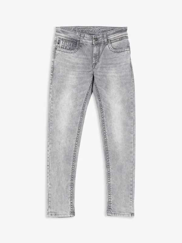 【INSILENCE】 WASHED MOLSKIN MA-1 KHAKI GREY Aiden - Washed Grey - Dark grey jeans in a loose fit - Molo