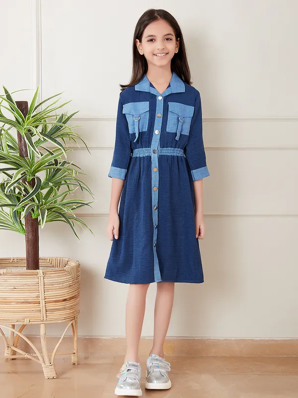 Leo n Babes blue denim frock-G3-GDR0524 Ireland