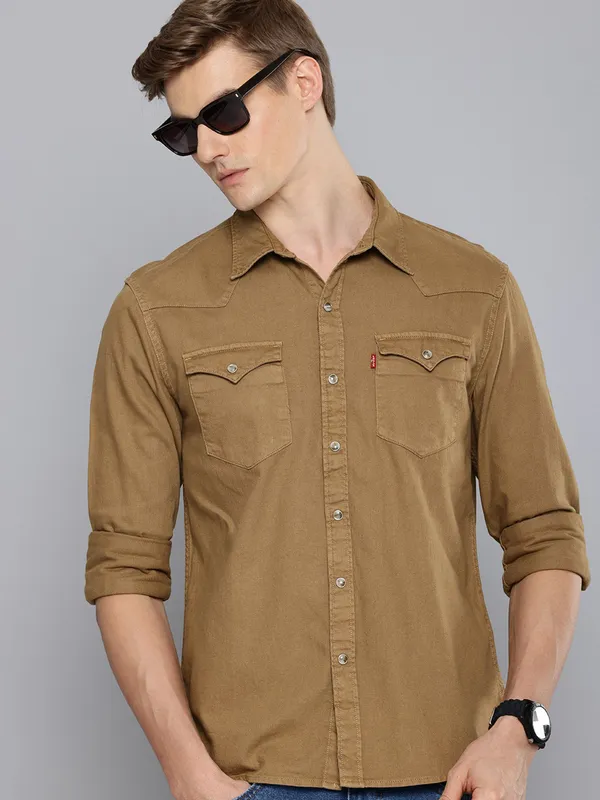 Tシャツ・カットソー Mini Pocket Slim-Fit Half-Sleeve - Brown SALE 30%OFF】[QV667]South2West8(サウスツーウエストエイト) S