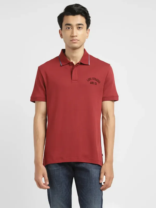 LEVIS red plain t-shirt-G3-MTS18298 France