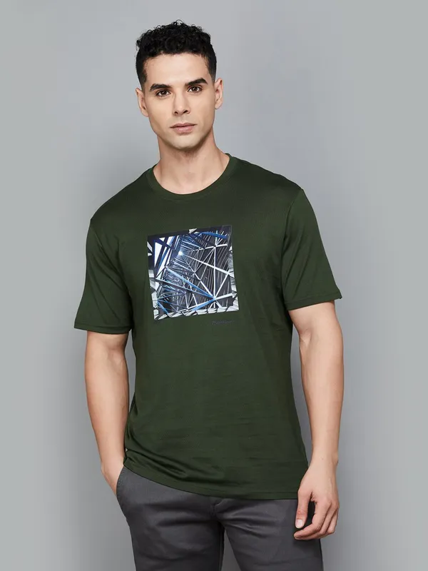 levi's printed men's round neck t shirt