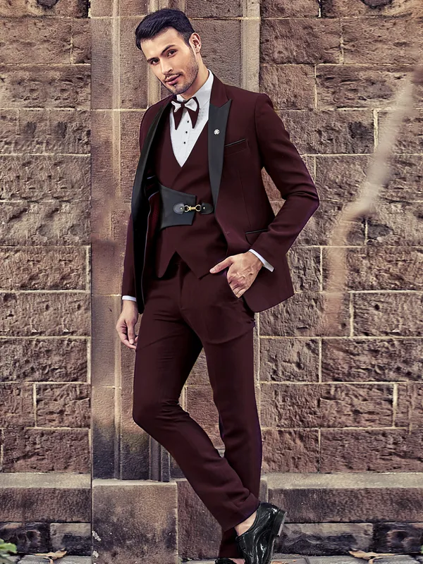 Pant coat maroon colour clearance