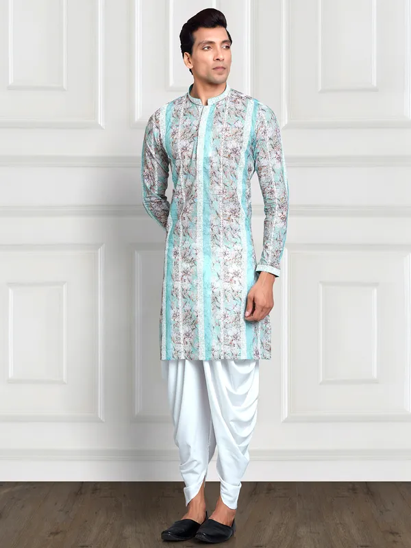 Mint Green Cotton Straight Kurta
